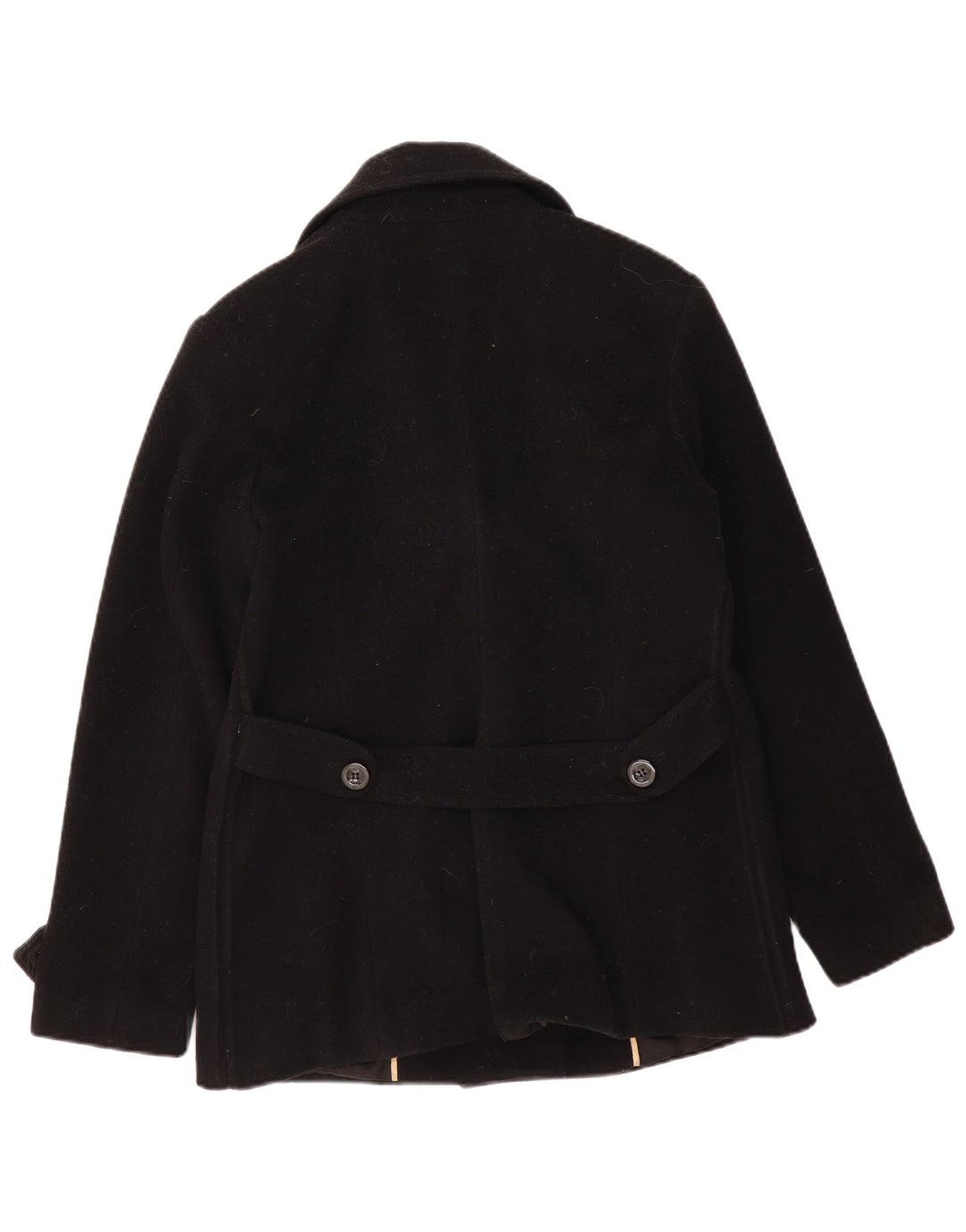 Tommy Hilfiger Pea Coat Feminino Reino Unido 16 Grande Lã Preta