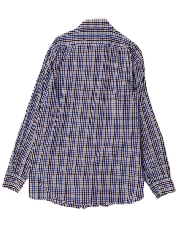 Camisa masculina Tommy Hilfiger Regular Fit tamanho 17 XL azul algodão guingão