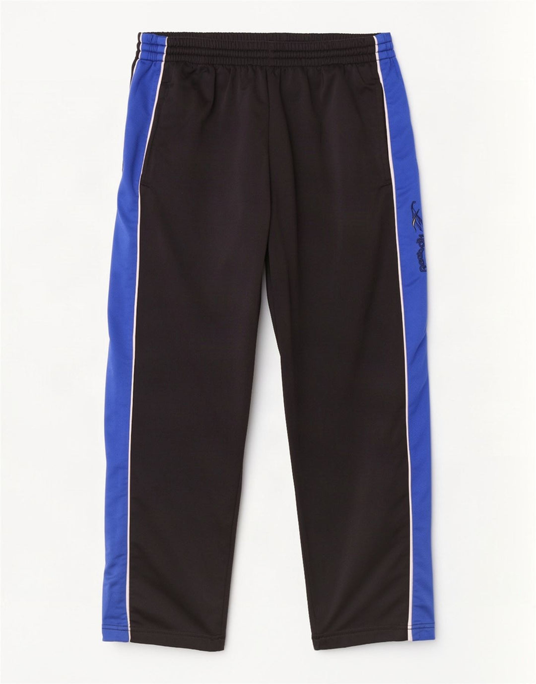 Reebok Mens Graphic Calças de treino pequeno preto colorblock poliéster