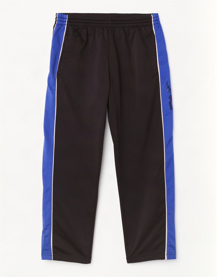 Reebok Mens Graphic Calças de treino pequeno preto colorblock poliéster