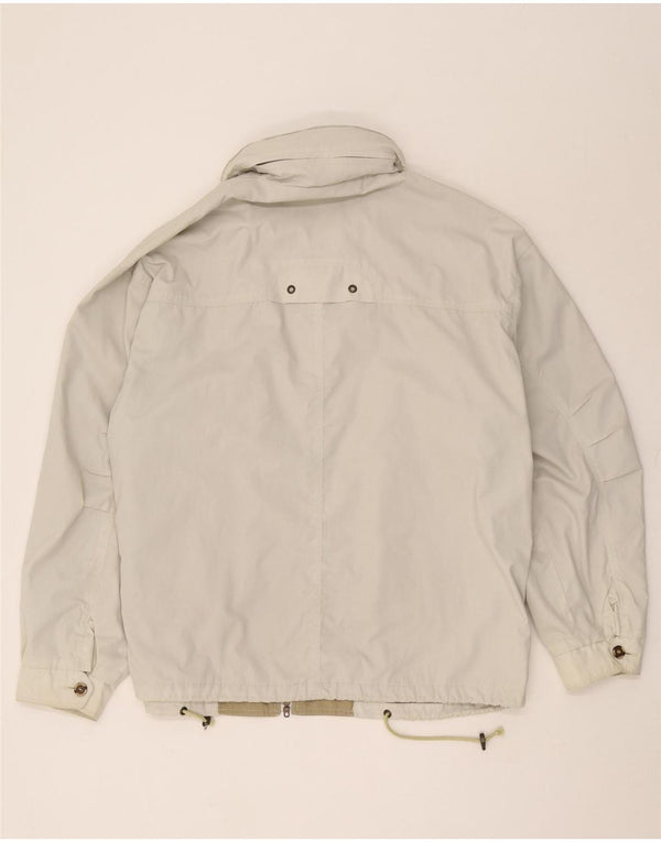 Jaqueta utilitária masculina vintage UK 42 XL algodão bege