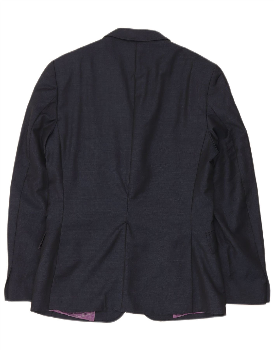 Jaqueta blazer masculina Ted Baker com 1 botão EUA 36 pequena lã azul marinho