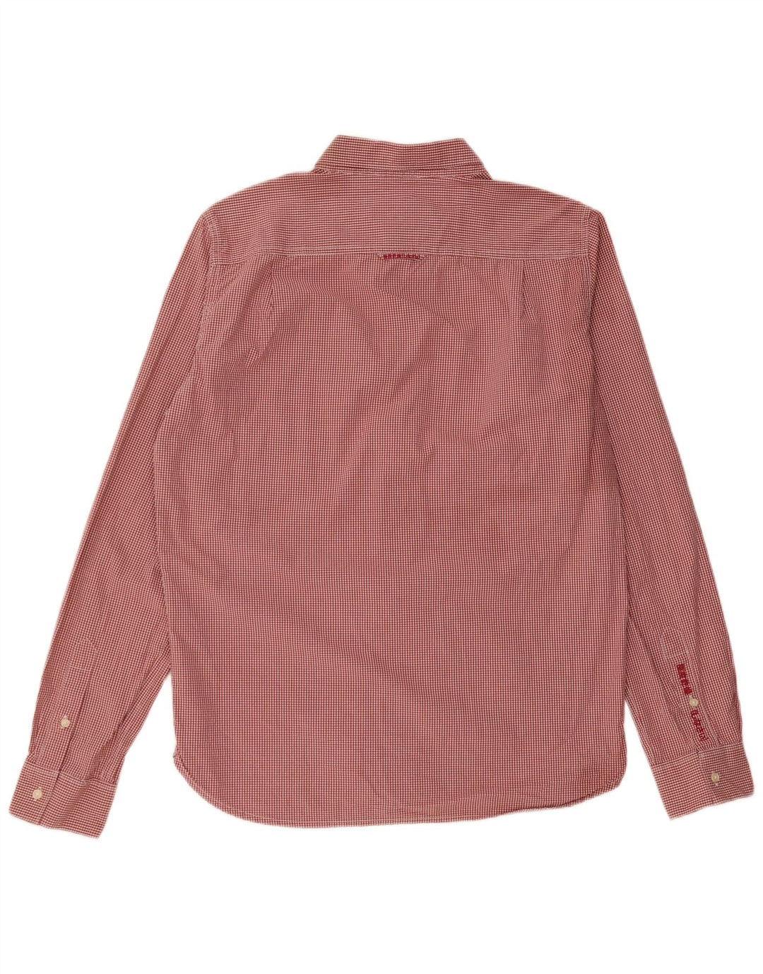 Camisa masculina SUPERDRY XL algodão guingão vermelho