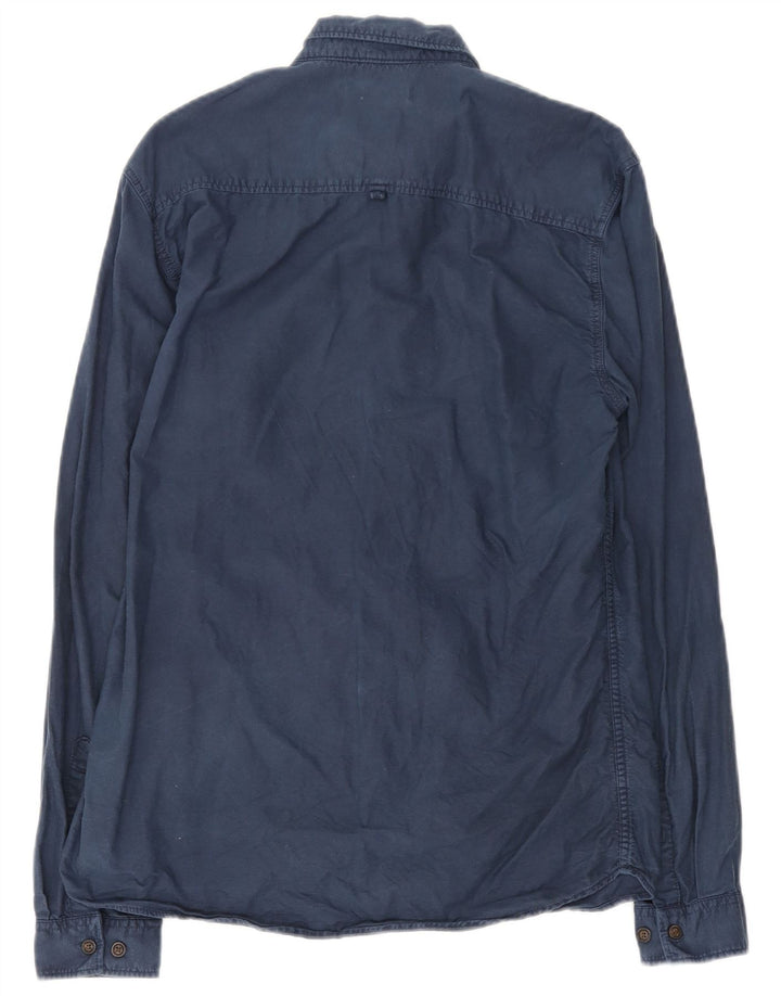 Camisa masculina Jack & Jones grande algodão azul marinho