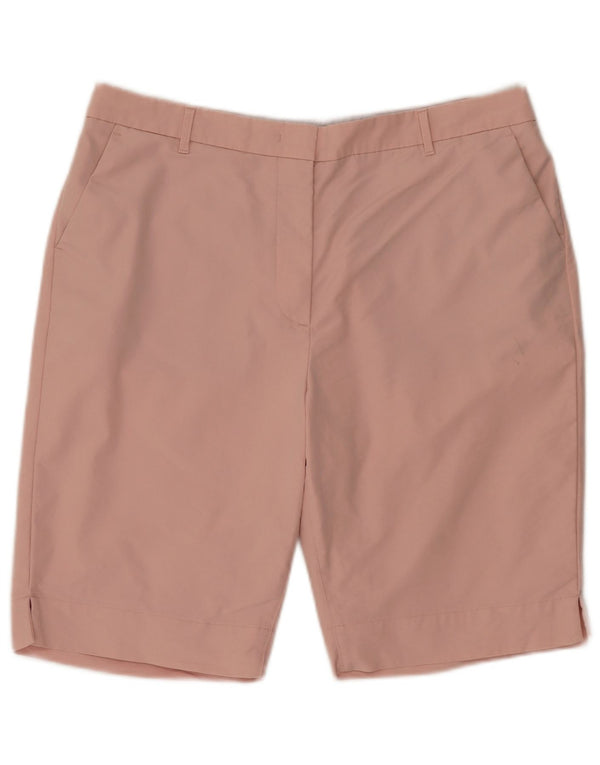 Shorts chino feminino Marks & Spencer UK 16 grande W36 algodão rosa