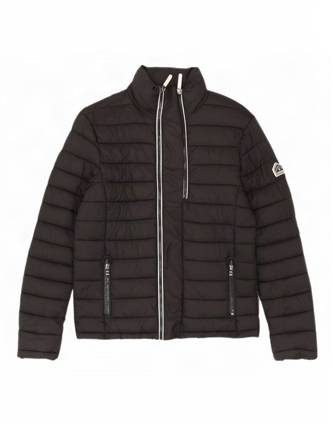 Jaqueta acolchoada masculina Superdry UK 38 médio preto nylon