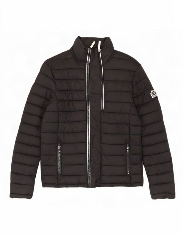 Jaqueta acolchoada masculina Superdry UK 38 médio preto nylon