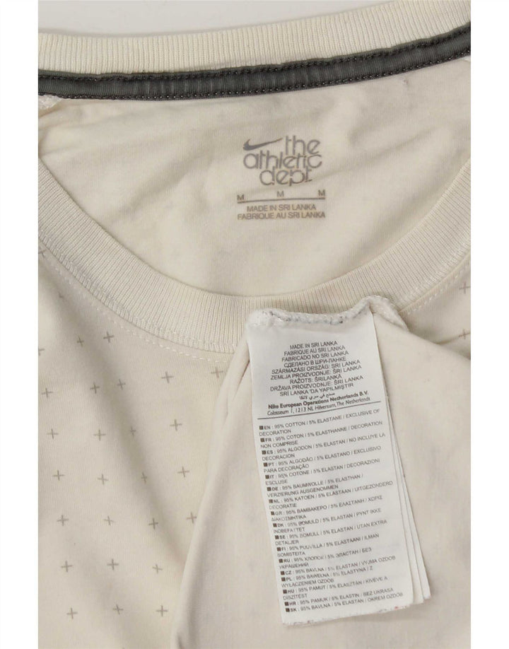 Camiseta masculina Nike Top médio algodão manchado branco