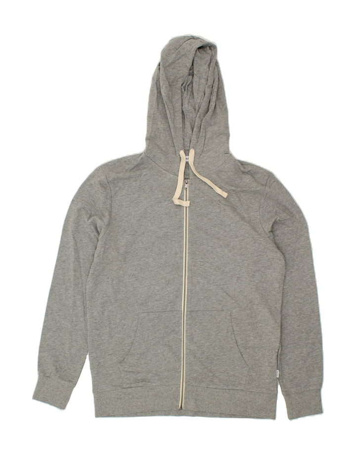 JACK & JONES Mens Zip Hoodie Sweater Large Grey Cotton Vintage Jack & Jones and Second-Hand Jack & Jones from Messina Hembry 