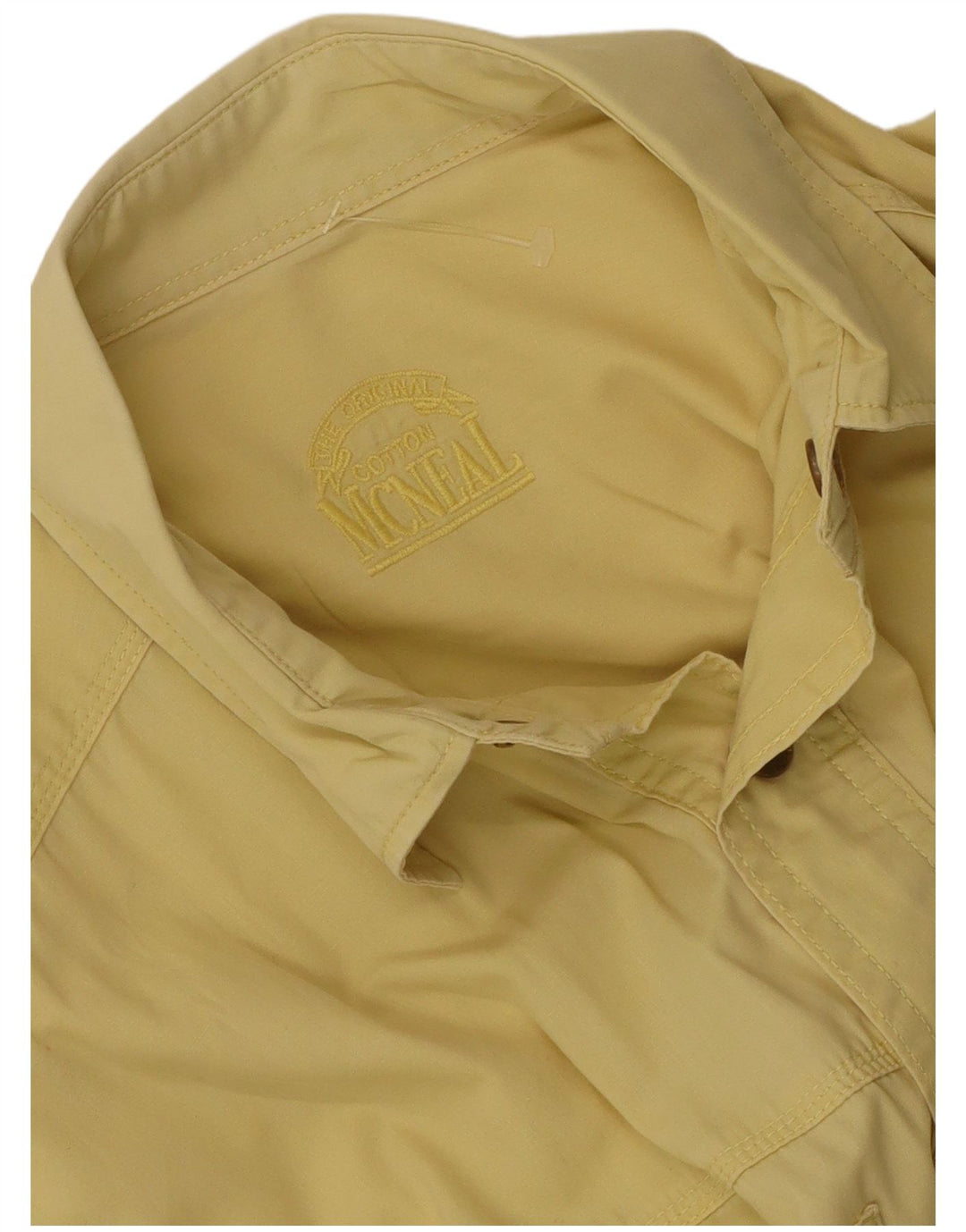 Camisa masculina de manga curta McNeal grande algodão amarelo