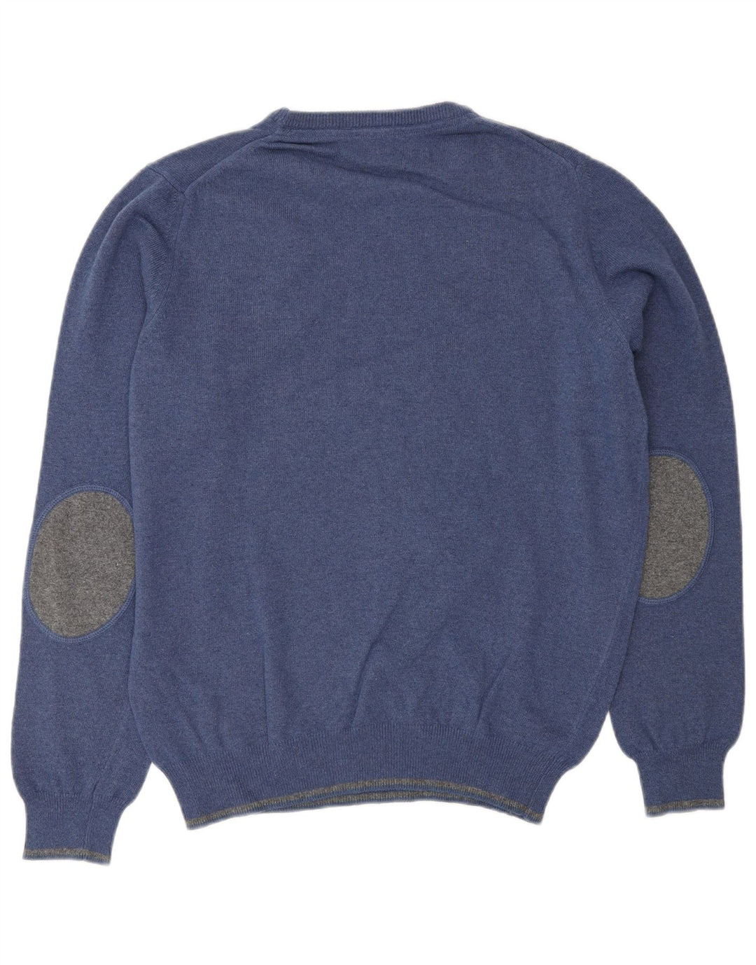JECKERSON Suéter masculino com gola redonda pequeno azul