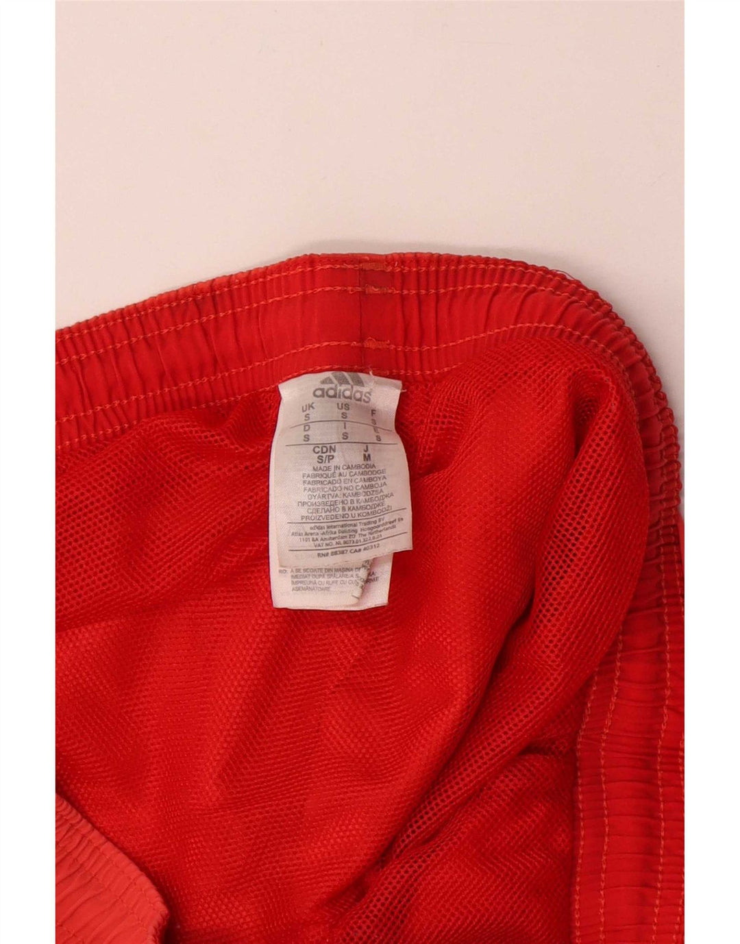 Shorts esportivos masculinos Adidas pequenos poliamida vermelha