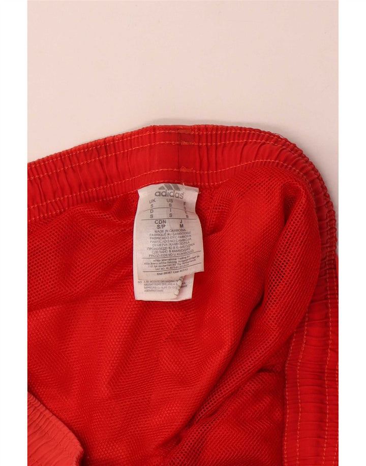 Shorts esportivos masculinos Adidas pequenos poliamida vermelha