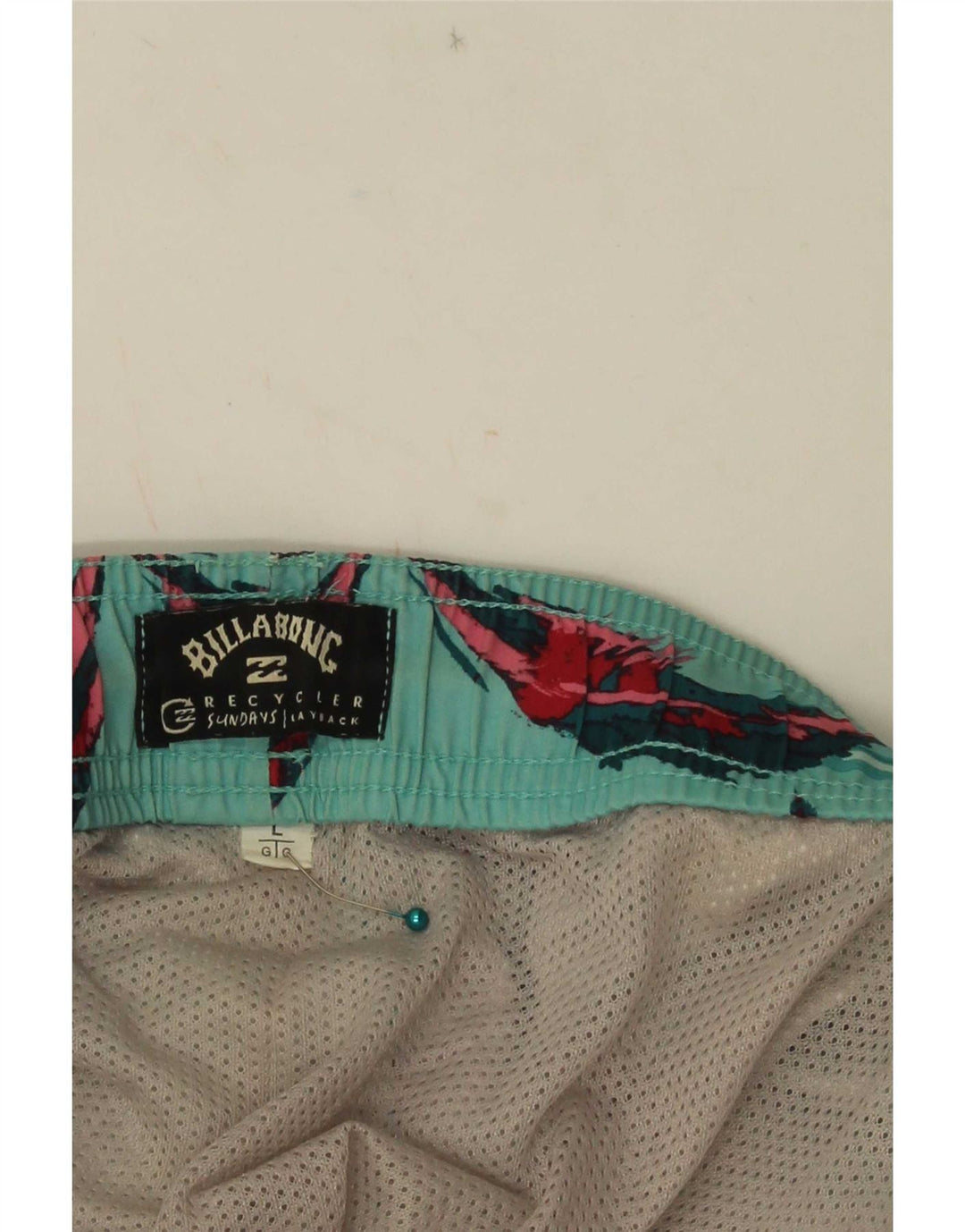 Shorts de natação masculino Billabong gráfico grande azul havaiano