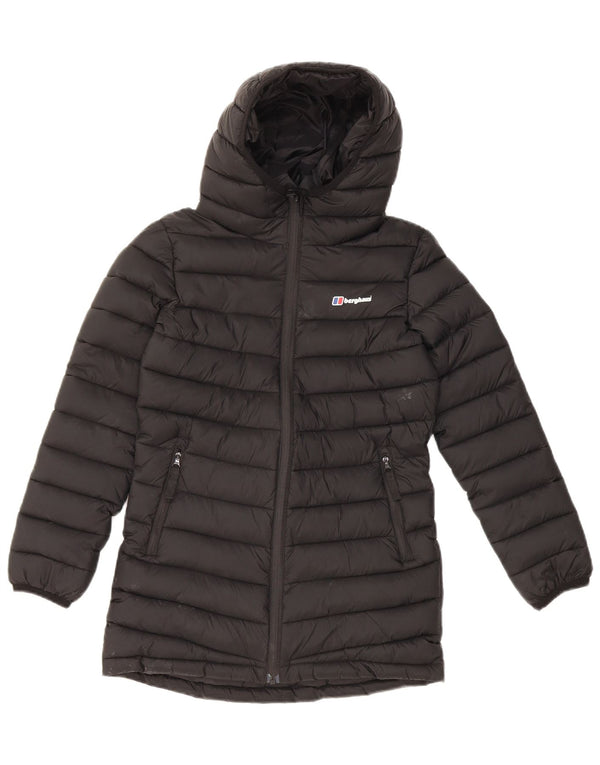 Jaqueta acolchoada com capuz para meninas Berghaus 9-10 anos poliéster preto