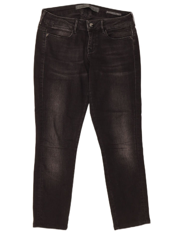 Guess Womens Crop Jegging Jeans Skinny W28 L25 Algodão Preto