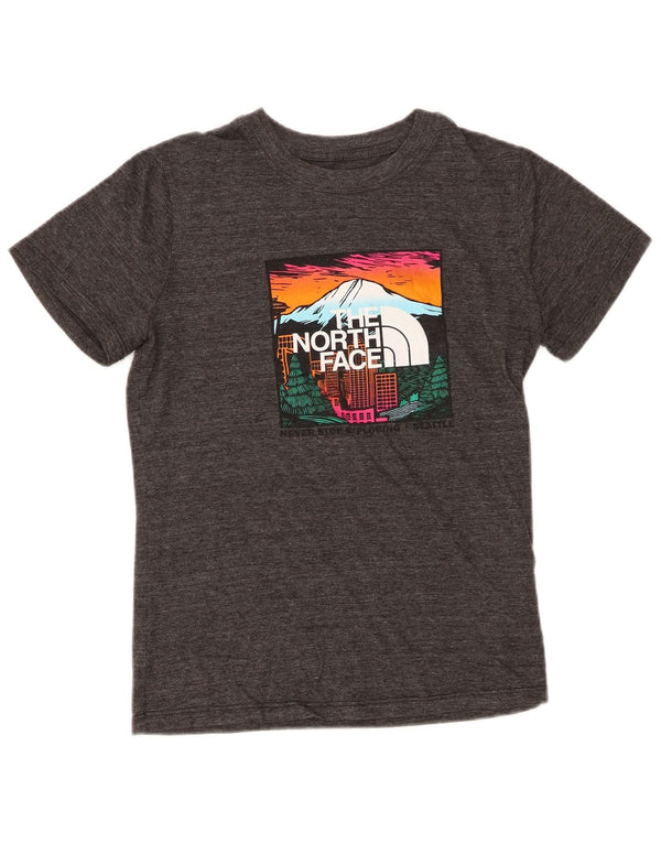 Camiseta gráfica feminina The North Face UK 12 cinza médio manchado