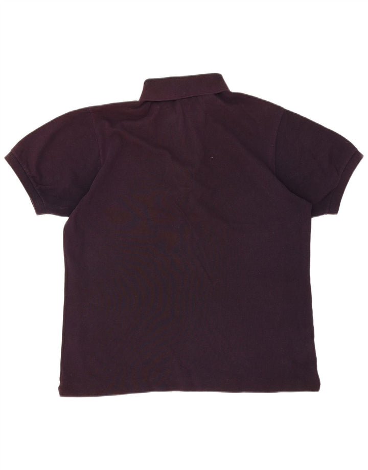 Camisa polo masculina Lacoste tamanho 5 grande algodão roxo
