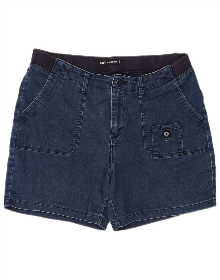 Shorts jeans feminino com ajuste relaxado LEE W36 XL azul