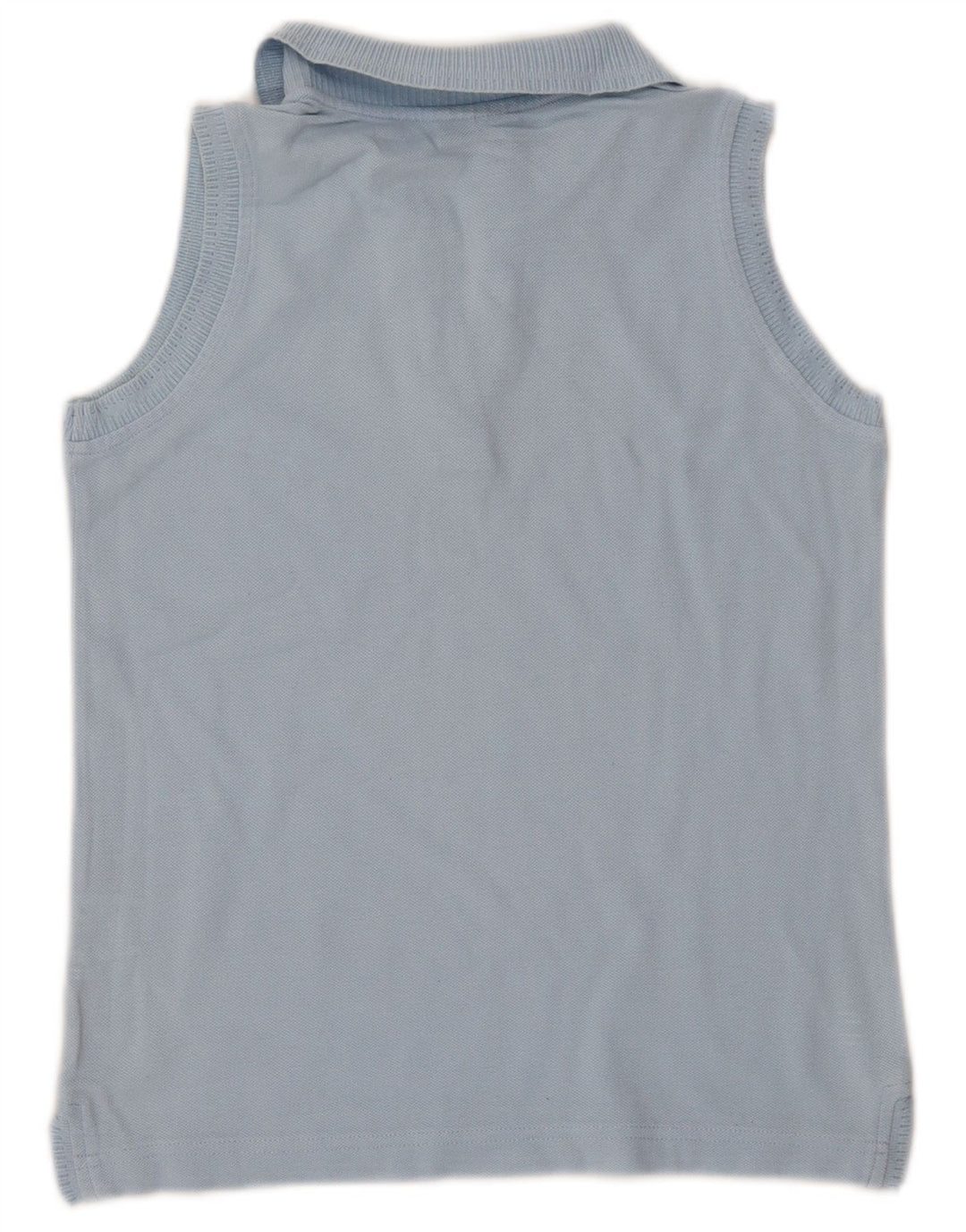 Camisa polo feminina sem mangas CHAMPION Reino Unido 10 algodão azul pequeno