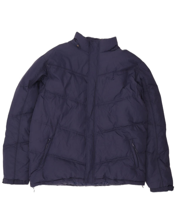 Jaqueta acolchoada masculina Fila UK 44 2XL azul marinho poliéster