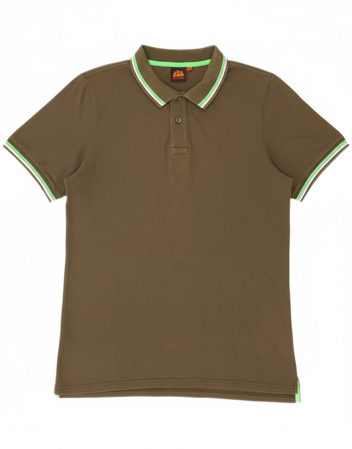 Camisa polo masculina SUNDEK XL algodão cáqui
