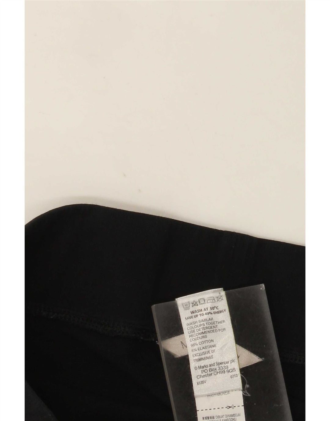 Calça de treino feminina Marks & Spencer Reino Unido 10 pequeno algodão preto