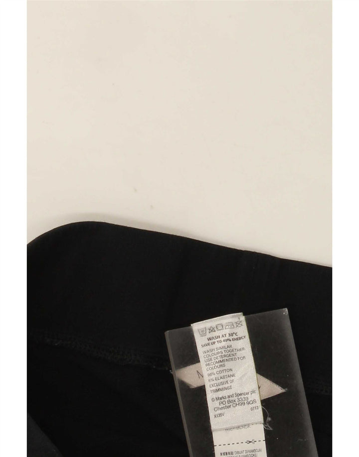 Calça de treino feminina Marks & Spencer Reino Unido 10 pequeno algodão preto