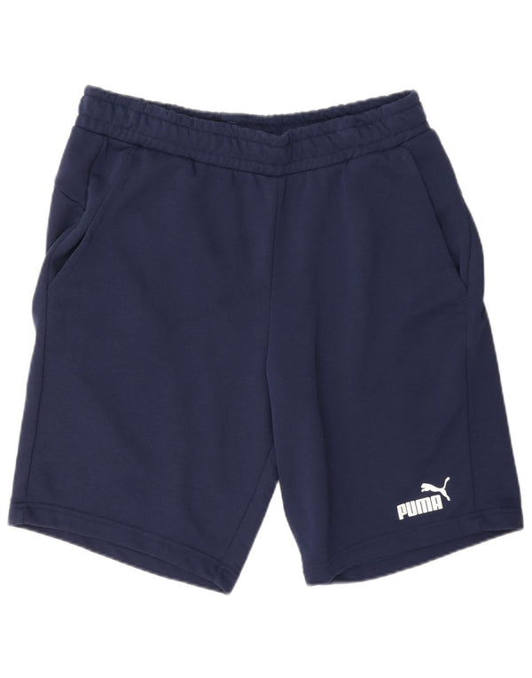 Shorts esportivos masculinos Puma grandes algodão azul marinho