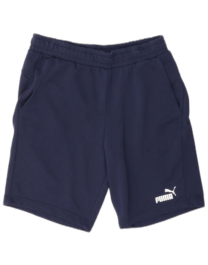 Shorts esportivos masculinos Puma grandes algodão azul marinho
