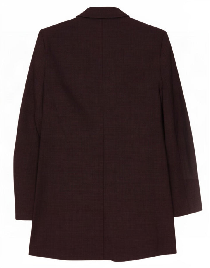 Jaqueta blazer feminina Marks & Spencer Longline 1 botão Reino Unido 12 médio marrom