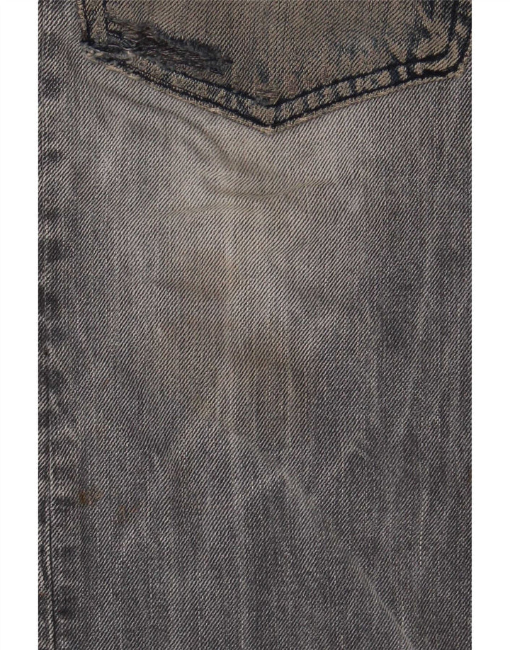 Diesel Mens Distressed Cargo Straight Jeans W32 L34 Azul Algodão