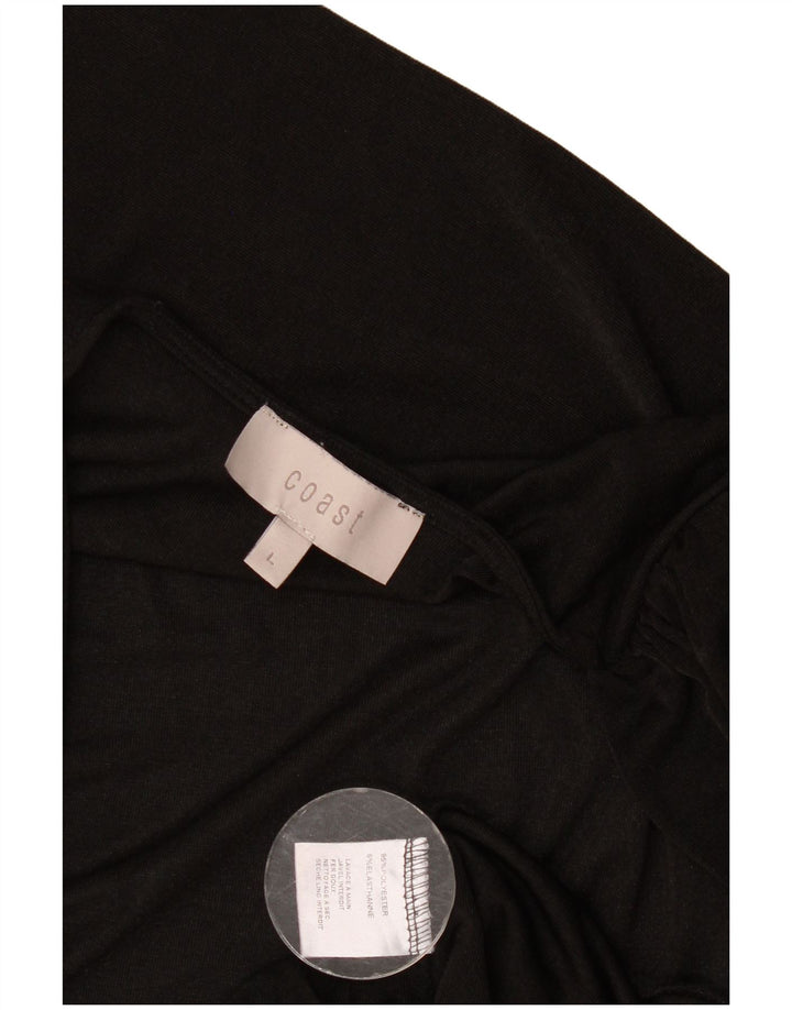 Body feminino de manga comprida Coast UK 14 grande poliéster preto