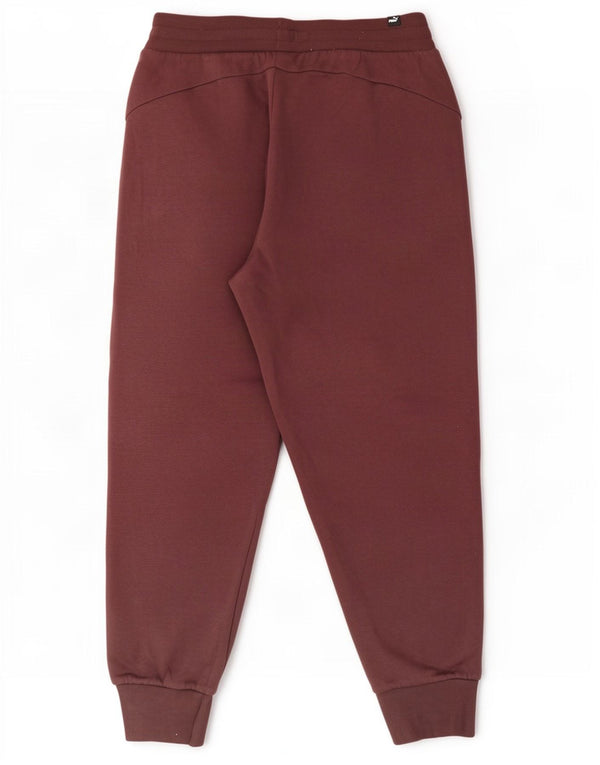 Calça esportiva feminina Puma Joggers UK 14 grande algodão borgonha