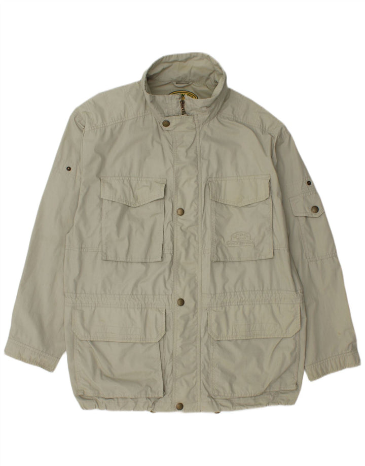 Jaqueta utilitária masculina Camel UK 40 poliéster bege grande