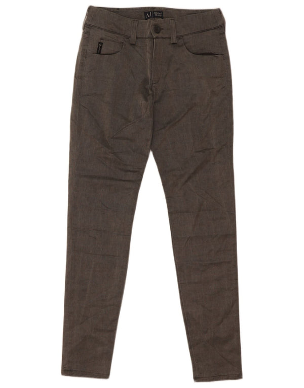 Calça feminina casual skinny Armani W25 L29 algodão cinza