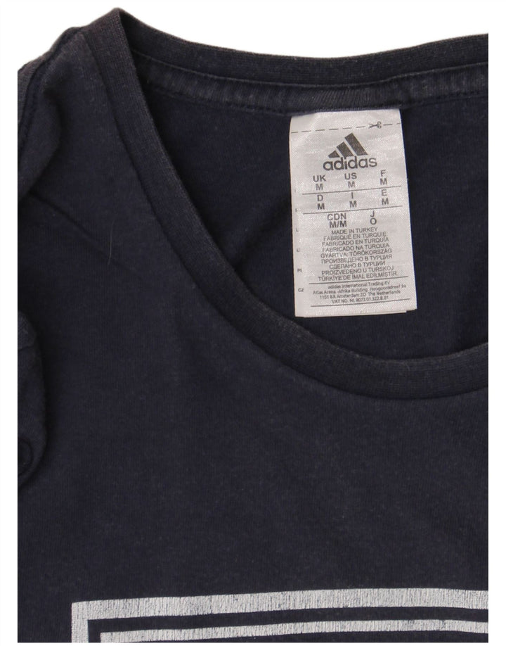 Adidas Camiseta Masculina Graphic Top Médio Algodão Azul Marinho