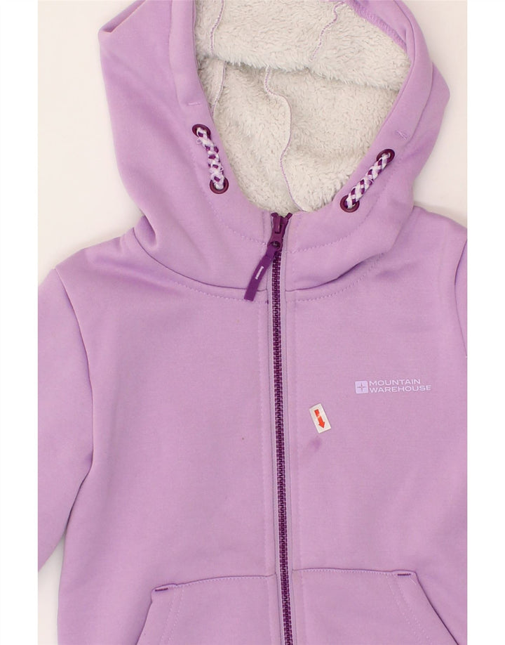 MOUNTAIN WAREHOUSE Girls Zip Hoodie Sweater 7-8 Years Purple Polyester Vintage Mountain Warehouse and Second-Hand Mountain Warehouse from Messina Hembry 