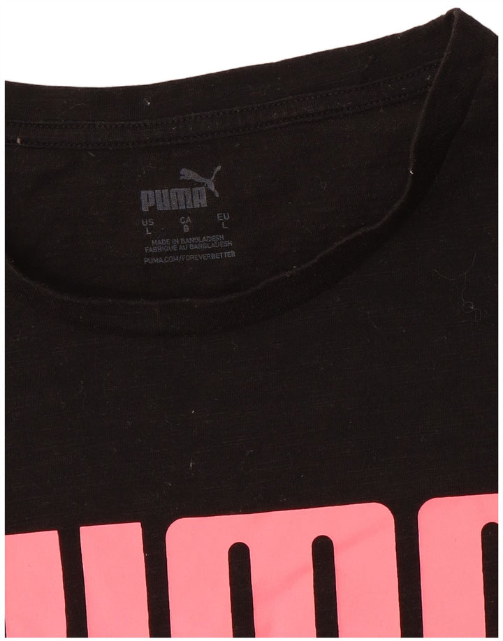Puma Camiseta Feminina Graphic Top UK 16 Grande Preto