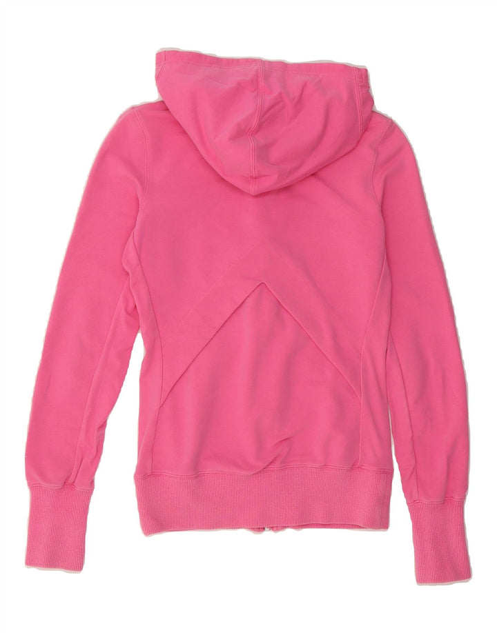 NIKE Womens Dri Fit Zip Hoodie Sweater UK 6 XS Pink Cotton Vintage Nike and Second-Hand Nike from Messina Hembry 