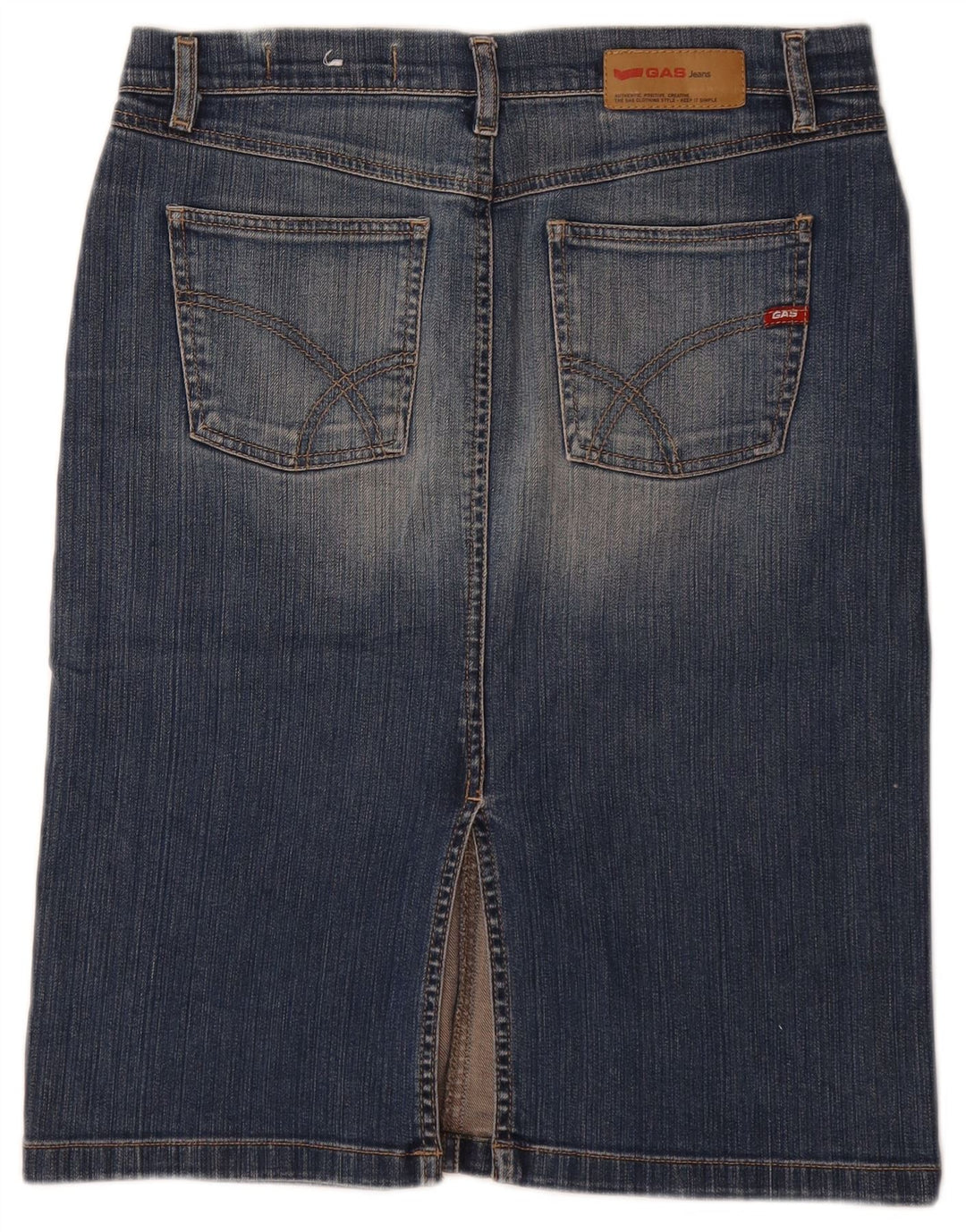 Saia jeans feminina Gas médio W30 azul