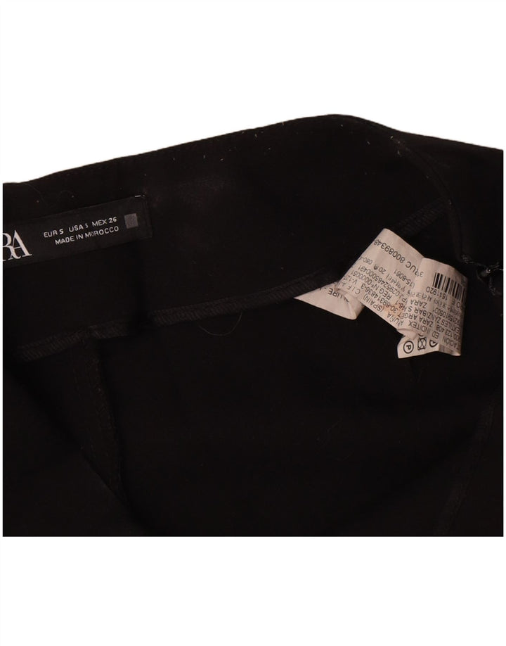 Shorts casual feminino Zara pequeno W26 poliéster preto