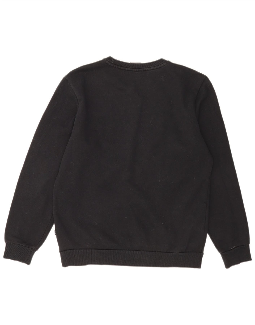 Puma Mens Graphic Moletom Jumper Pequeno Algodão Preto