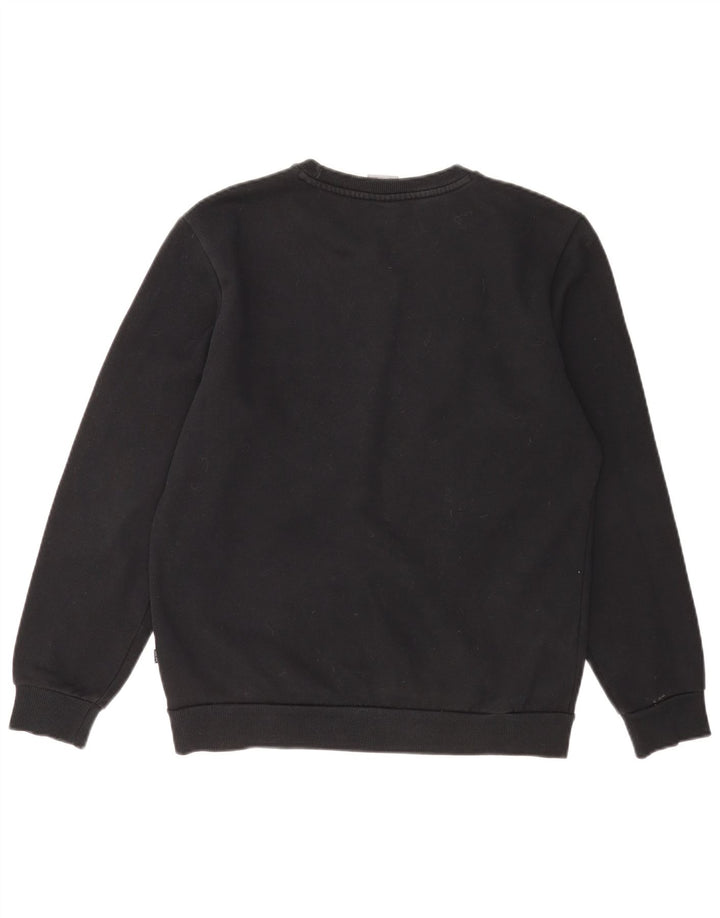 Puma Mens Graphic Moletom Jumper Pequeno Algodão Preto