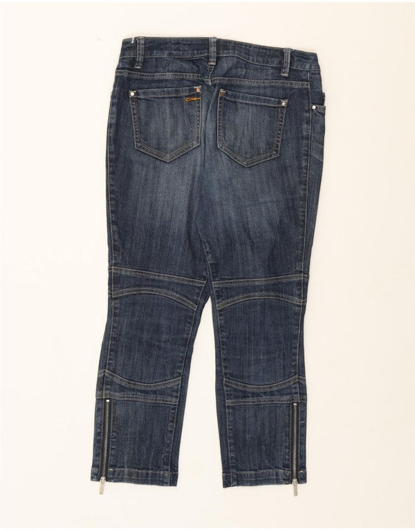 KAREN MILLEN Calça jeans feminina justa cortada Reino Unido 10 pequena W29 L24 azul