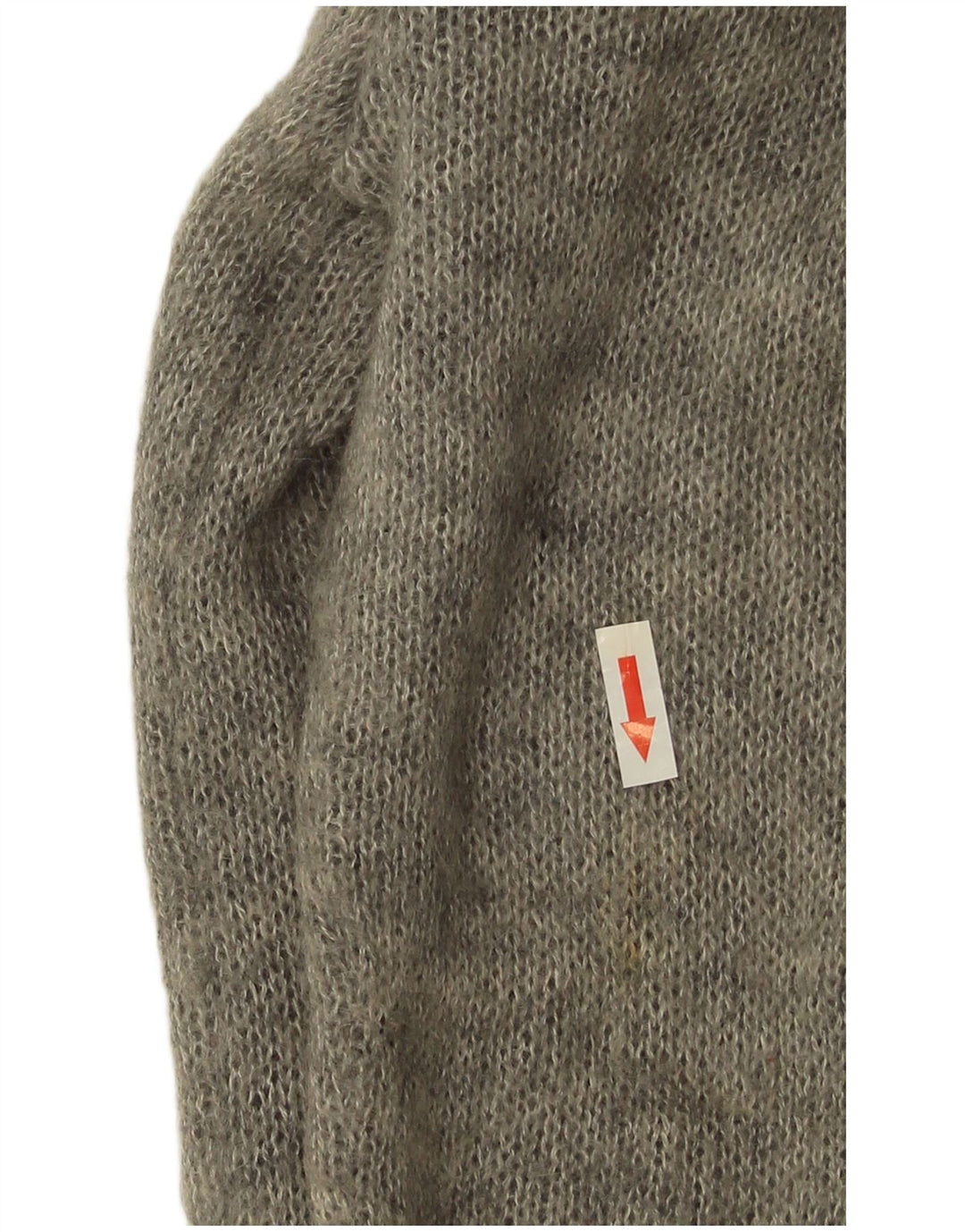 Suéter Cardigan Feminino Vintage UK 14 Cinza Médio