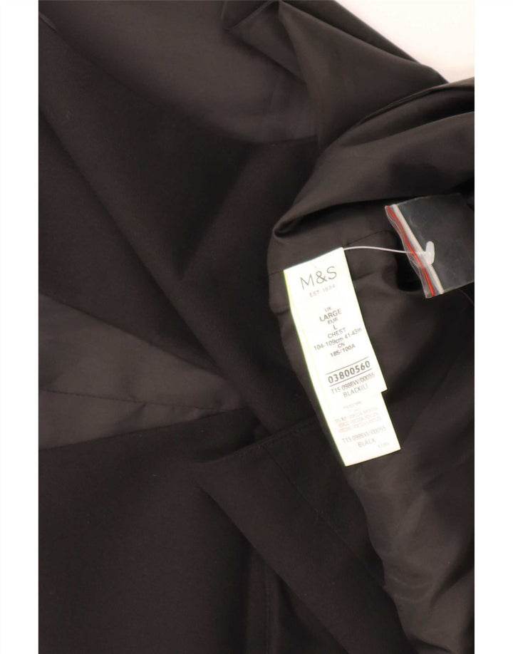 Colete masculino Marks & Spencer grande poliéster preto