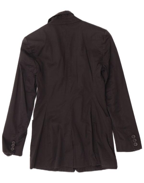Jaqueta blazer feminina Oasis com 1 botão Reino Unido 8 pequena preta