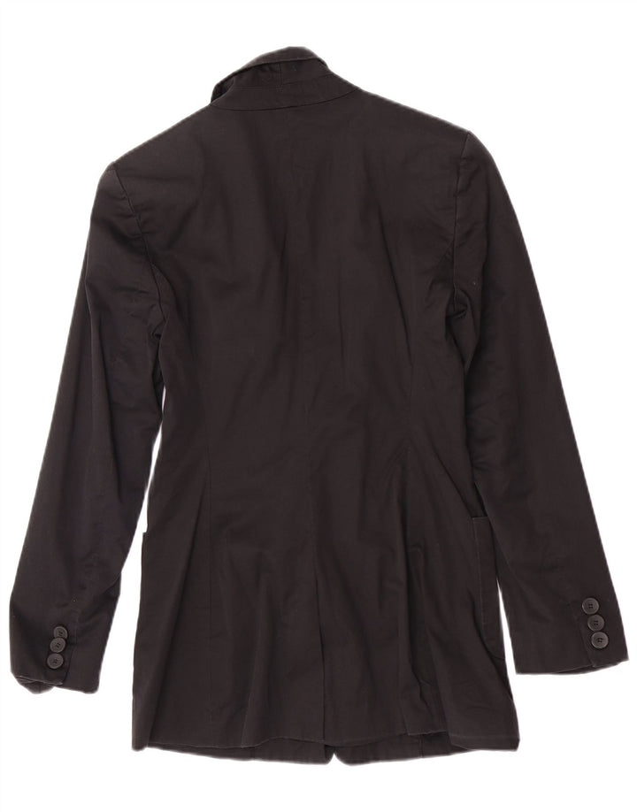 Jaqueta blazer feminina Oasis com 1 botão Reino Unido 8 pequena preta
