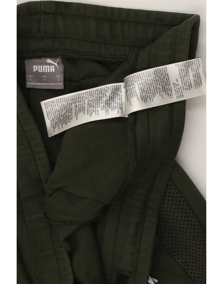 Calça de treino masculina PUMA Graphic grande algodão verde